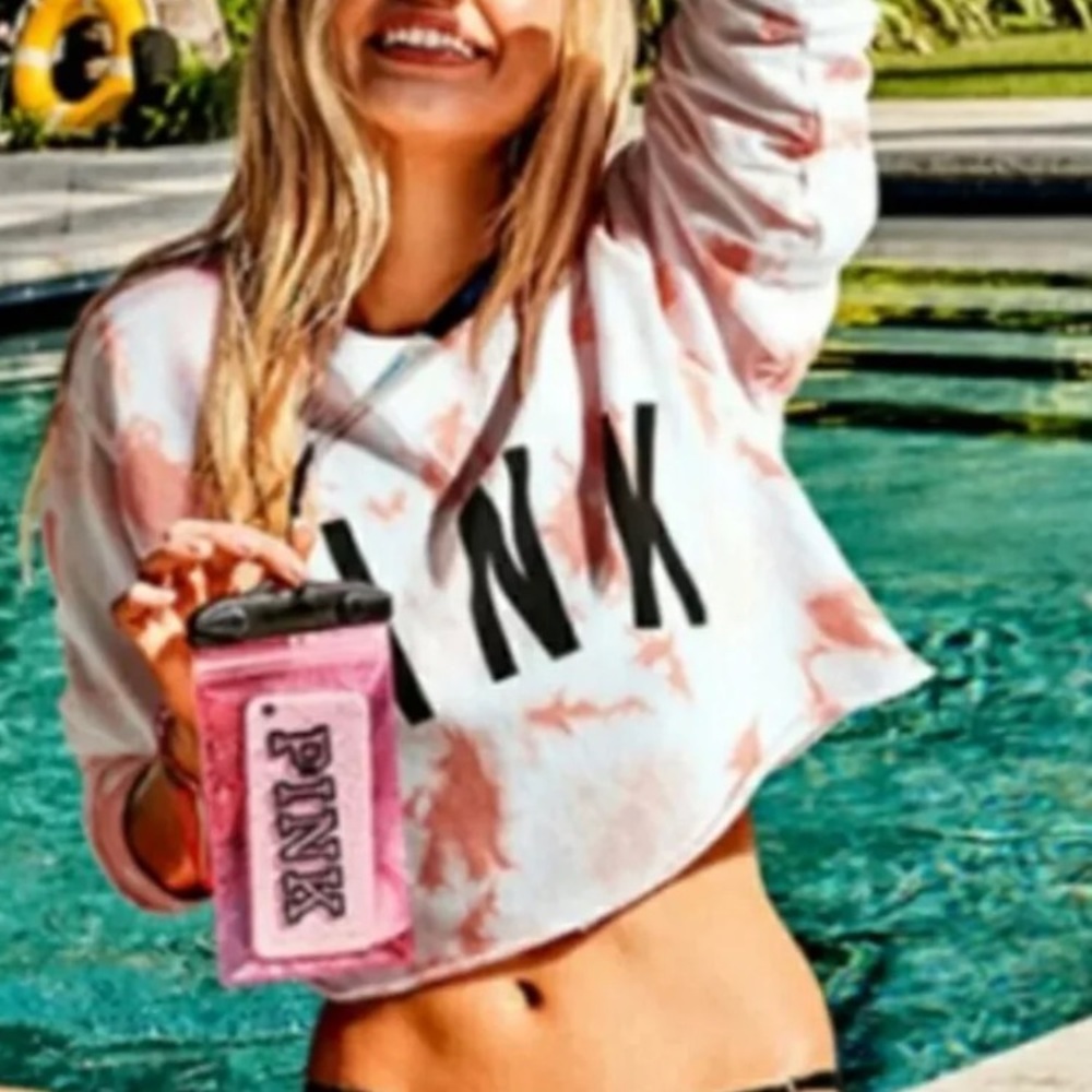 Pink water Resistant Phone Pouch